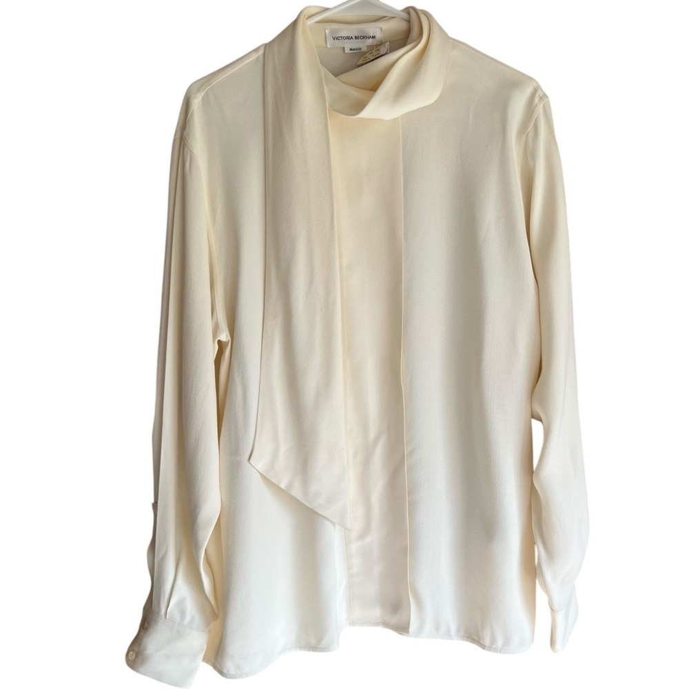Victoria Beckham Long Sleeve Women’s Blouse in Cream Size 8 NWT